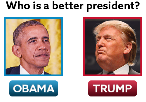 Who is a better president: Obama or Trump? Take the poll >>