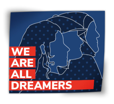 Click here to get your FREE "We Are All DREAMers" sticker! >>