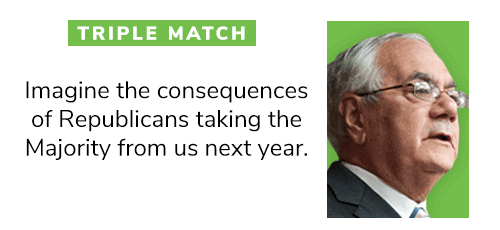 Barney Frank: "Imagine the consequences of Republicans taking the Majority from us next year." TRIPLE MATCH.